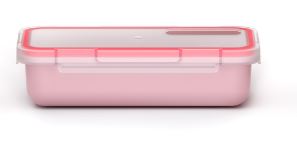 CAIXA ALIMENTOS RECT. 0.75L ROSA PASTEL@